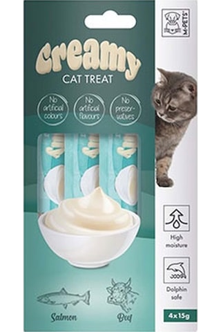 M-pets Somonlu Ve Biftekli Krema Kedi Ödül Maması 4x15 Gr 244-30033.01