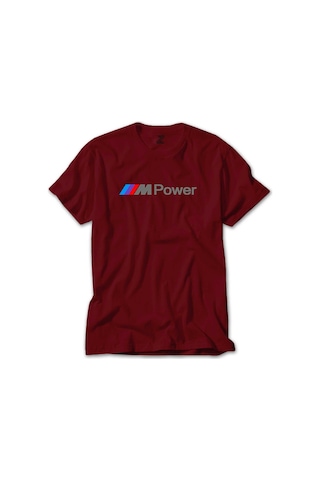 BMW M Power Text Kırmızı Tişört Kırmızı