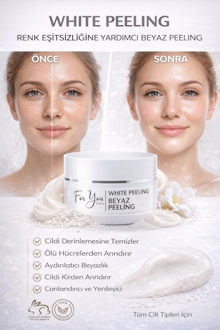 White Peeling Yüz Ve Vücut Peeling Pirinç Peeling Cilt Yenileyici Bakım 100 Ml