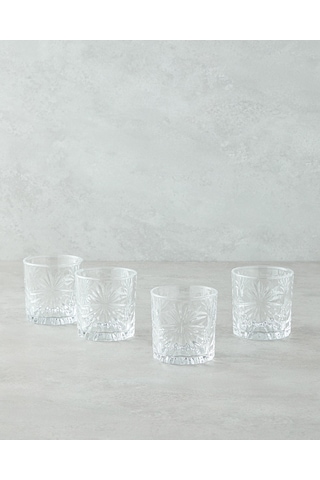 English Home Cosmic Cam 4'lü Bardak 300 Ml Şeffaf Şeffaf