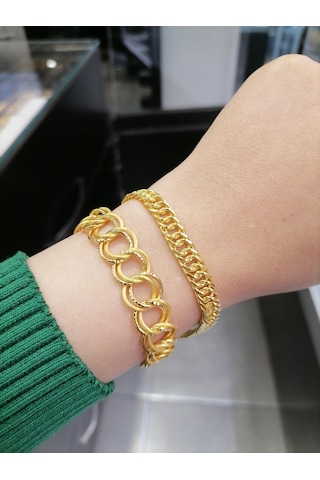 22 Ayar Altın Uzayyolu Ve Dallas Yatırımlık Bileklik