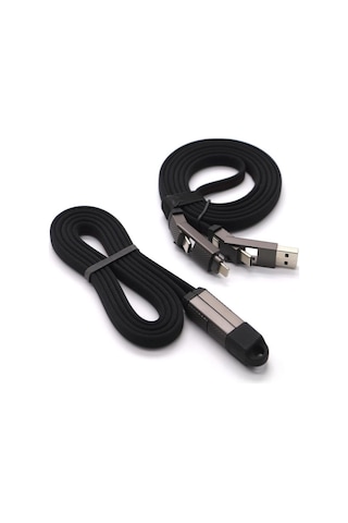 Cosmostech 4 in 1 Pd Apple iPhone Uyumlu USB Şarj Data Kablosu 100W 3A Hızlı Şarj, 480MB/S, Type C,Xiaomi, Huawei