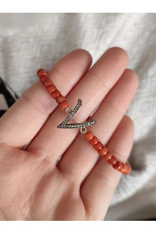 Mercan Elmas Lastikli Bileklik 161