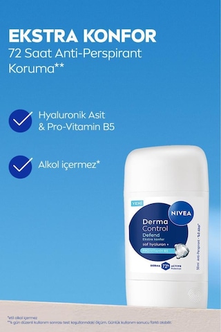 Kadın Stick Deodorant Derma Control Defend 50 Ml,72 Saat Koruma,alkolsüz,hyaluron,pro Vitamin 69373865