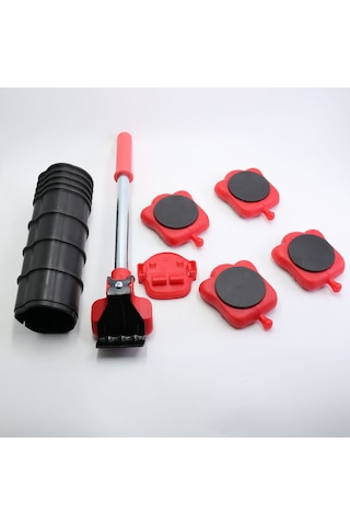 Maiyame Ev Taşıma Aracı 5'li Set - Ağır Nesneleri Taşıma, Tüm Yönlü Tekerlekli Kolay Taşıma Aleti Küçük Elma