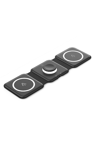 Vention 3'ü 1 Arada Magsafe Uyumlu 15w Kablosuz Hızlı Şarj Cihazı Led Gece Lambalı İphone Apple Watch Apple AirPods Uyumlu