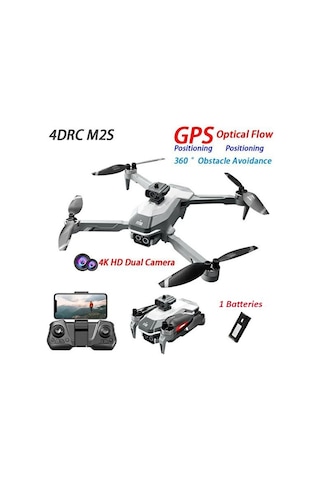 M2s Gps 4k Hd Çift Kameralı Engelden Kaçınma Özellikli Katlanabilir Drone