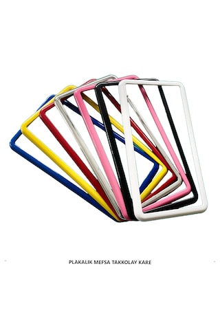 Plakalık Plastik Tak Kolay Kare Krom Çerçeveli 2 Adet