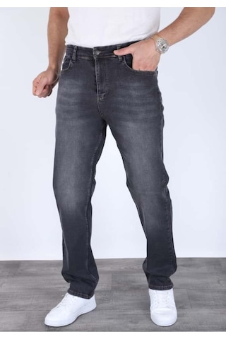 Blayn Jeans Erkek Regular Kalıp Likralı Esnek Kot Pantolon Antrasit Gri