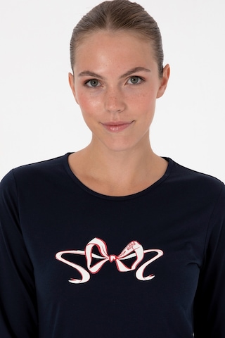U.S. Polo Assn. Kadın Lacivert Yılbaşı Temalı Pijama Takımı 50318932-VR033