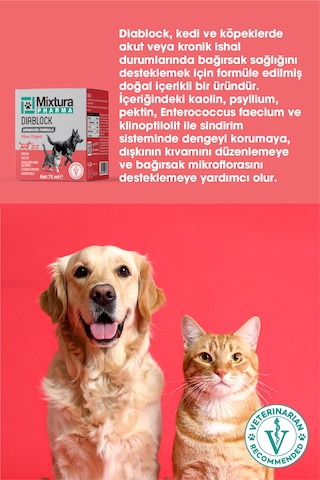 Mixtura Pharma Diablock Kedi Ve Köpek İshal Kesici Toz