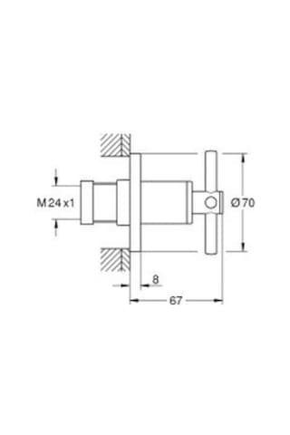 Grohe Atrio Stop Valf - 29396000 Krom