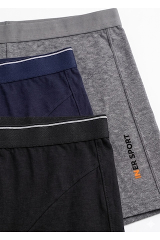 Just Inner Erkek Pamuklu Boxer Sport Premium Günlük Kullanım 134003 Siyah