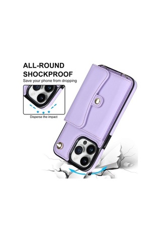 Bloomnest Cbtx İphone Uyumlu 13 Pro Rfıd Yuvası Korumalı Uzun Kordonlu Kasa Diğer