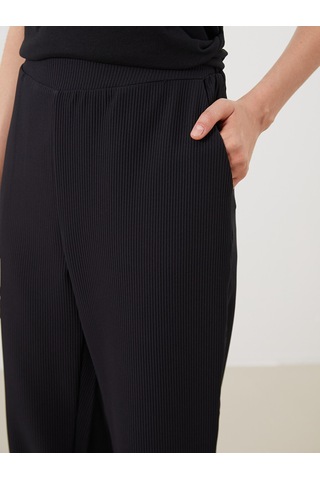 Lcw Modest Siyah Beli Lastikli Dokulu Havuç Kesim Kadın Pantolon