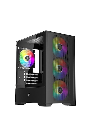 1st Player Go2 Siyah 550w 4x12cm Raınbow Fan Temperli Cam Usb 3.0 M-atx Kasa