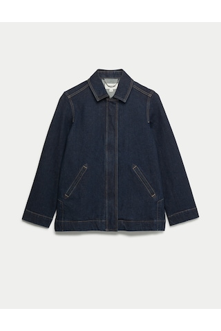 Marks & Spencer Denim Trucker Ceket Lacivert