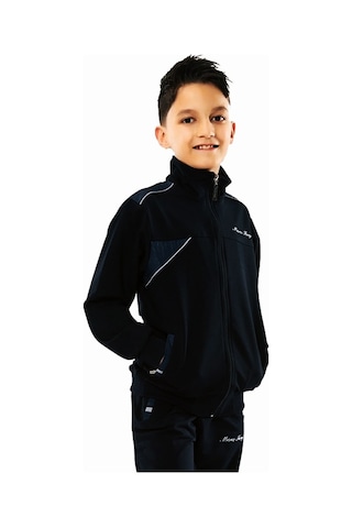 Marco Ferry Erkek Çocuk Yarım Balıkçı Yaka Eşofman Takımı(17450) Siyah