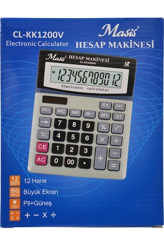 Masis Cl-kk1200v 12 Hane Masaüstü Hesap Makinesi Çok Renkli