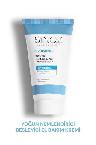 Sinoz Hydrapro Vitamin E Panthenol İçeren Yoğun Nemlendirici El Bakım Kremi 50 ML