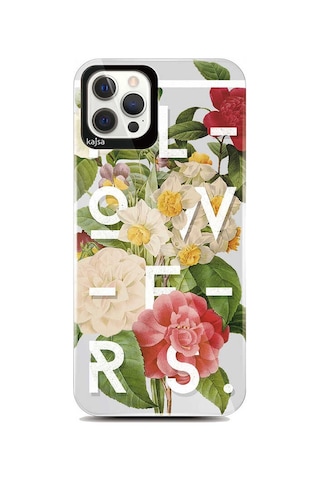 Kajsa Apple Uyumlu iPhone 12 Pro Max Kılıf Çiçek Desenli Kajsa Floral Kapak ZORE-218921