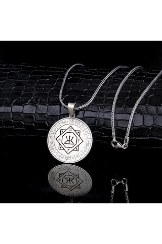 925 Ayar Gümüş Oğuz Kağan Mührü Kolye