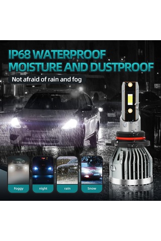 Ximistore9 Yüksek Parlaklıklı Q3 Led Far - Hb4/9006 Uyumlu, 6000k Beyaz Işık, 50.000 Saat Ömür