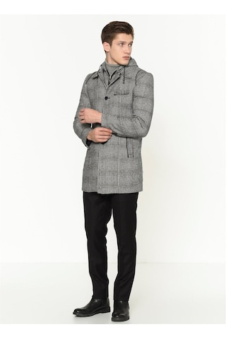Plt8335 Dewberry Erkek Palto-ekose Gri Ekose Gri