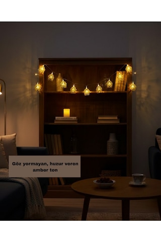 Sptmgldı Pilli Ramazan Ve Bayram Led Işık Zinciri Cami Temalı Dekoratif Metal