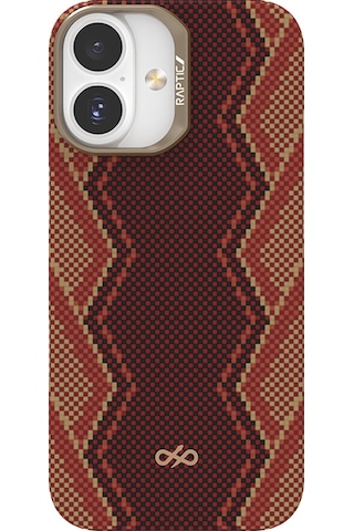 Apple Uyumlu iPhone 17 Kılıf M-safe Şarj Özellikli Raptic Aramid Skin Bionic Serisi Kapak Kırmızı