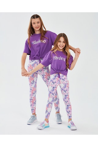 Skechers Graphic Tee G Short Sleeve Büyük Kız Çocuk Fuşya Tshirt Sk241045-612