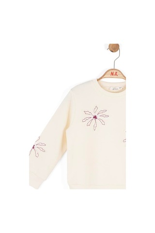Kız Çocuk Gelincik Sweat Nk-39510 KREM