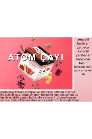 Sargılı Atom Çayı 100 GR (20 adet) Doğal Bitkisel Glutensiz Lakto