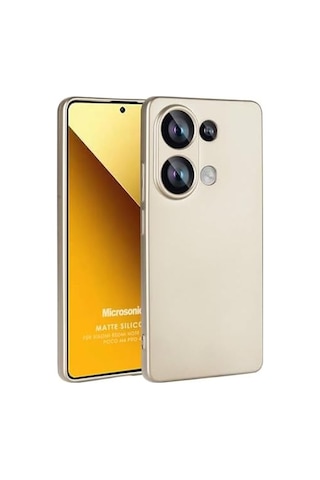 Matte Silicone Xiaomi Redmi Note 13 4g İçin Kılıf Gold Redmi Note 13 4g İle Uyumlu Kılıf - Gold