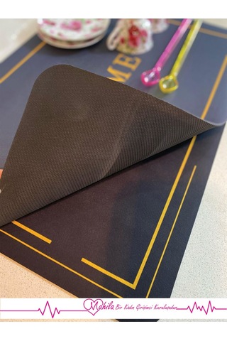 35x50 Bulaşık Matı, Bulaşık Kurutma Matı, Süper Emici Bulaşıklık, Tezgah Üstü Mat Siyah