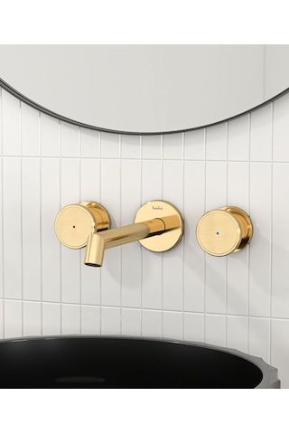 Teska Grande Shine Lavabo Bataryası-altın Altın