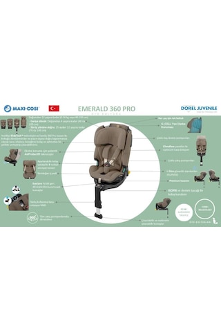 Maxi-Cosi Emerald 360 Pro L-Size Bebek Oto Koltuğu - Authentic Black