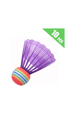 Geeksen 10 Adet Nylon Badminton Topu - Eva Ve Plastik Materyal, İç/dış Mekan Uygun, Hafif Ve Dayanıklı, Egzersiz Ve Eğlence İçin Renkli Paket