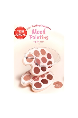 Dasique 9 Renkli Ruj & Allık Paleti Mood Painting Lip & Cheek Palette 01 Warm Coloring 01 Warm Coloring