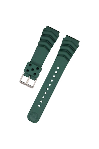 Seiko Automatic 22mm Yeşil Silikon Saat Kordonu Yeşil