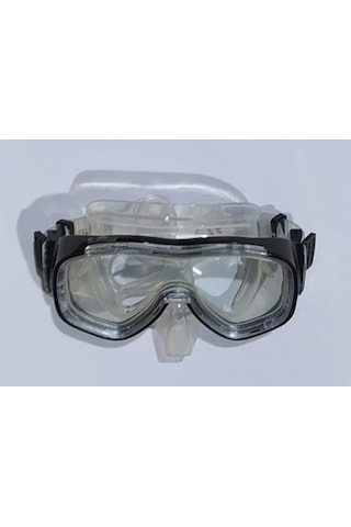 SİYAH ÇERÇEVELİ SEFFAF MASKE / ARASI ACIK