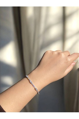 İnce Zarif Su Yolu Silver Kadın Bileklik