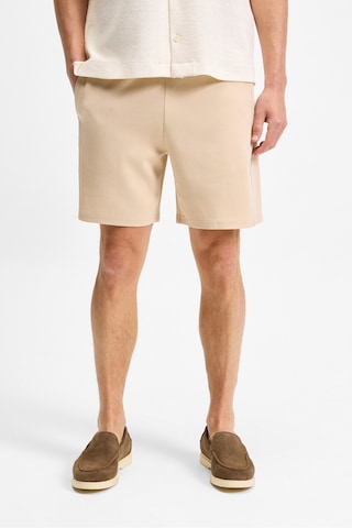 Grimelange TYRONE Erkek Beli Lastikli Arka Tek Cepli Relaxed Fit Bej Şort