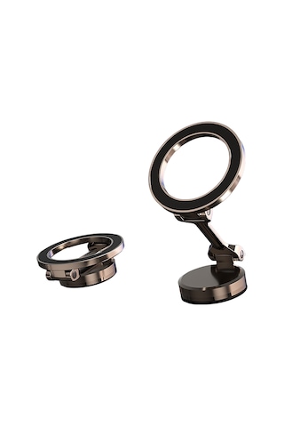 Ranyeek Alüminyum Araç Navigasyon Tutucu, 360 Döner Güçlü Manyetik, Evrensel Telefon Tutucu, Araç Gösterge Paneli Uyumlu, Silah Rengi