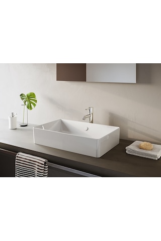 VitrA Nuo 7434B003-0016 Dikdörtgen Çanak Lavabo. 60 CM. Beyaz