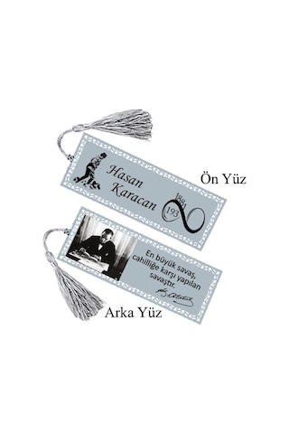 Atatürk Hediyesi İSim Baskılı Kitap Ayracı