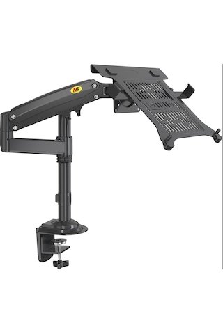 North Bayou H100-fp 22"-35" Monitör Destekli & 10"-17" Laptop Stand - İki Farklı Kullanımlı, Amortisörlü, 2-9 Kg, Yükseklik Ayarlı, Kablo Kanallı, Masa Monte Monitör Kolu H100-fp