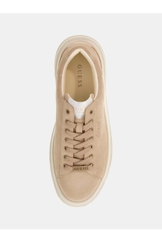 Guess Elba Hakiki Deri Erkek Sneaker Ayakkabı Fmtlbasue12 Bej