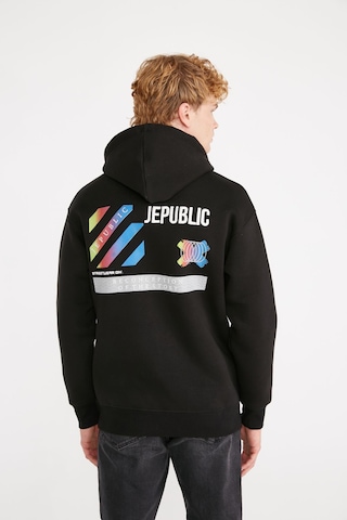 Jepublic Jp Pop Up Detaıled Fleece Sweatshırt Siyah
