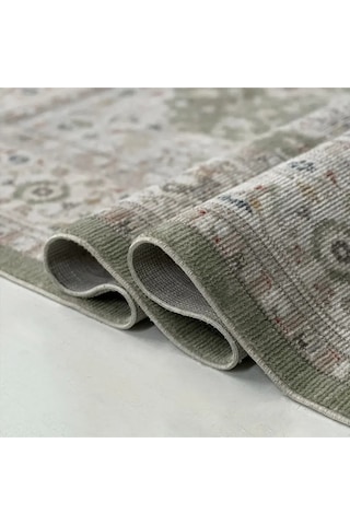 Mariesse Home Antik Serisi Vintage Modern Dokuma Salon Oturma Odası Halısı 402-yeşil